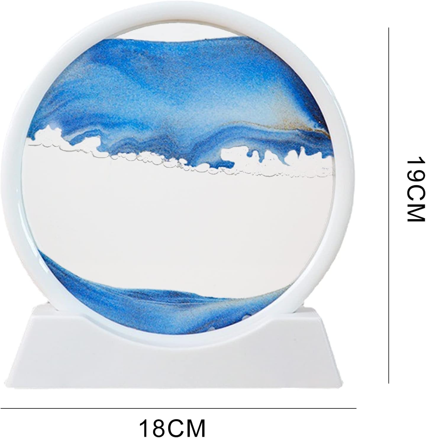 Moving Sand Art - Abstract Liquid Landscape Timer for Desk Decor