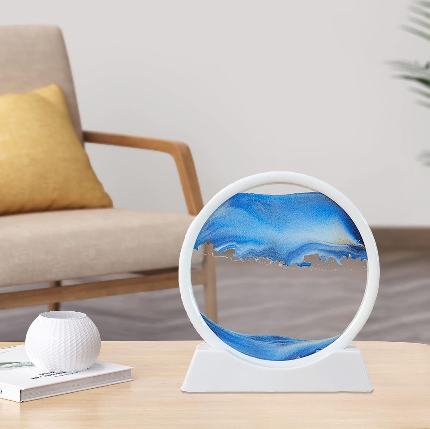 Moving Sand Art - Abstract Liquid Landscape Timer for Desk Decor