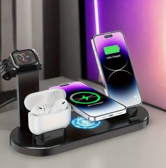 Wireless Charging Station, 3 in 1 Wireless Charger Stand, Multi Fast Wireless Charging Dock